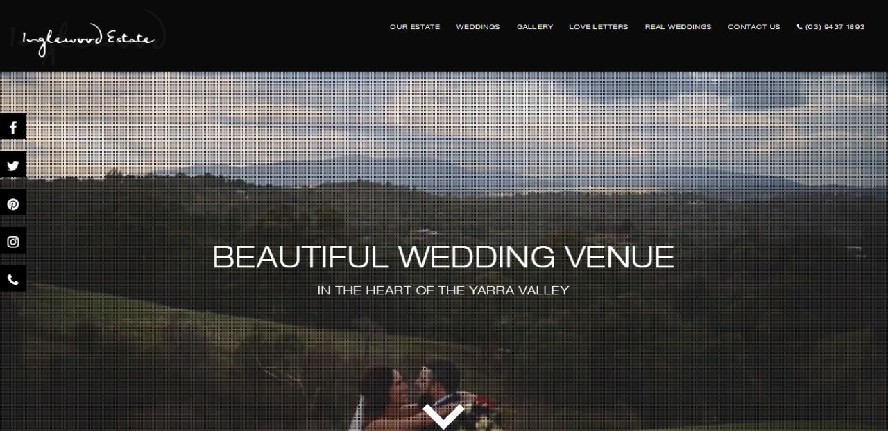 inglewood estate wedding reception venue yarra valley