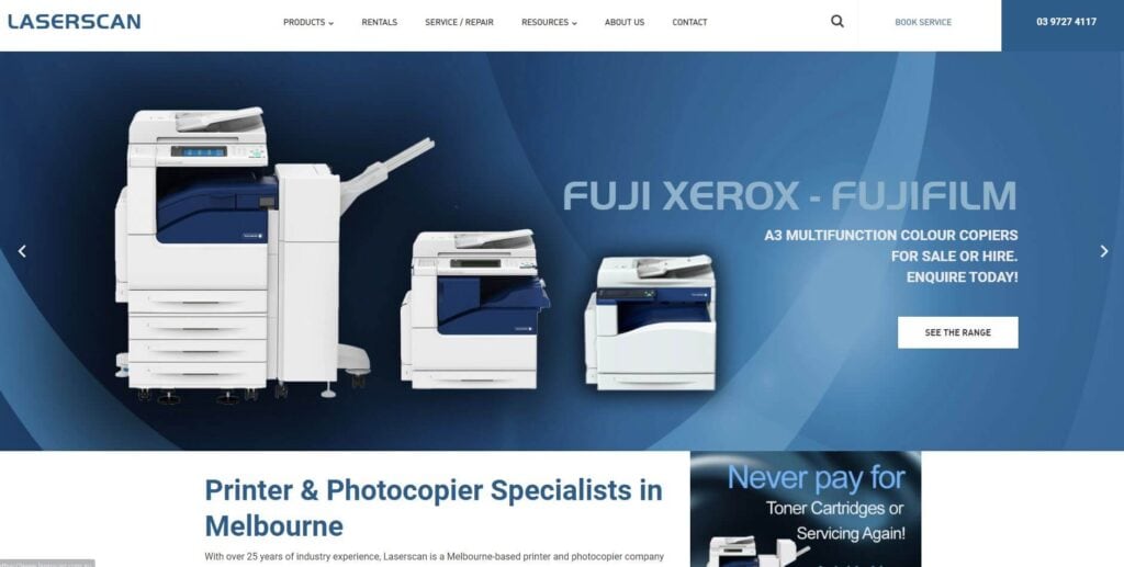laserscan australia photocopier rent & lease melbourne