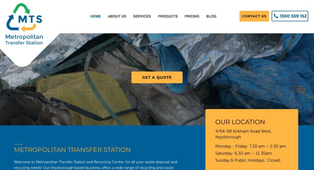 metropolitan transfer station waste management and recycling melbourne