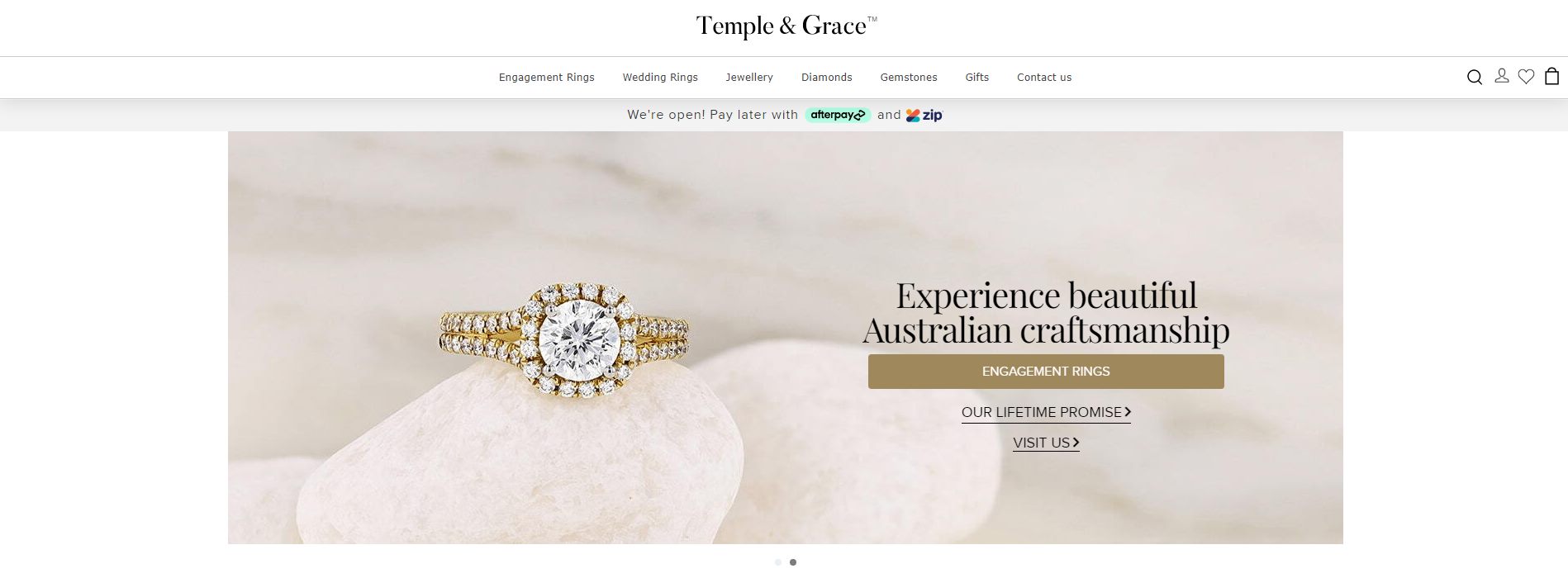 temple & grace engagement rings & wedding band shop melbourne