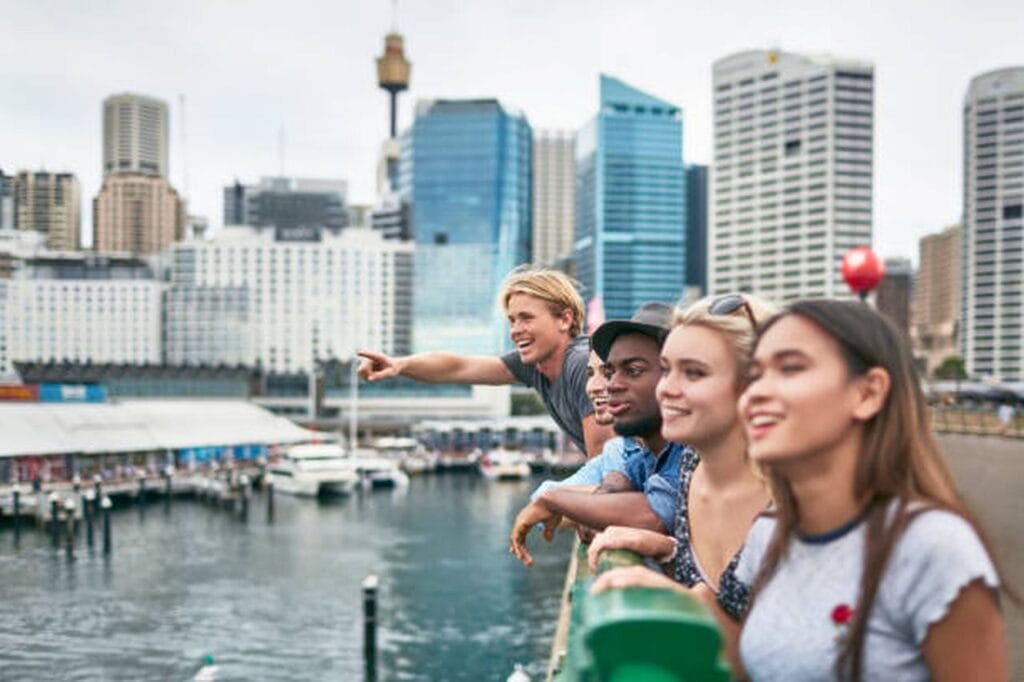 tourists go in sydney
